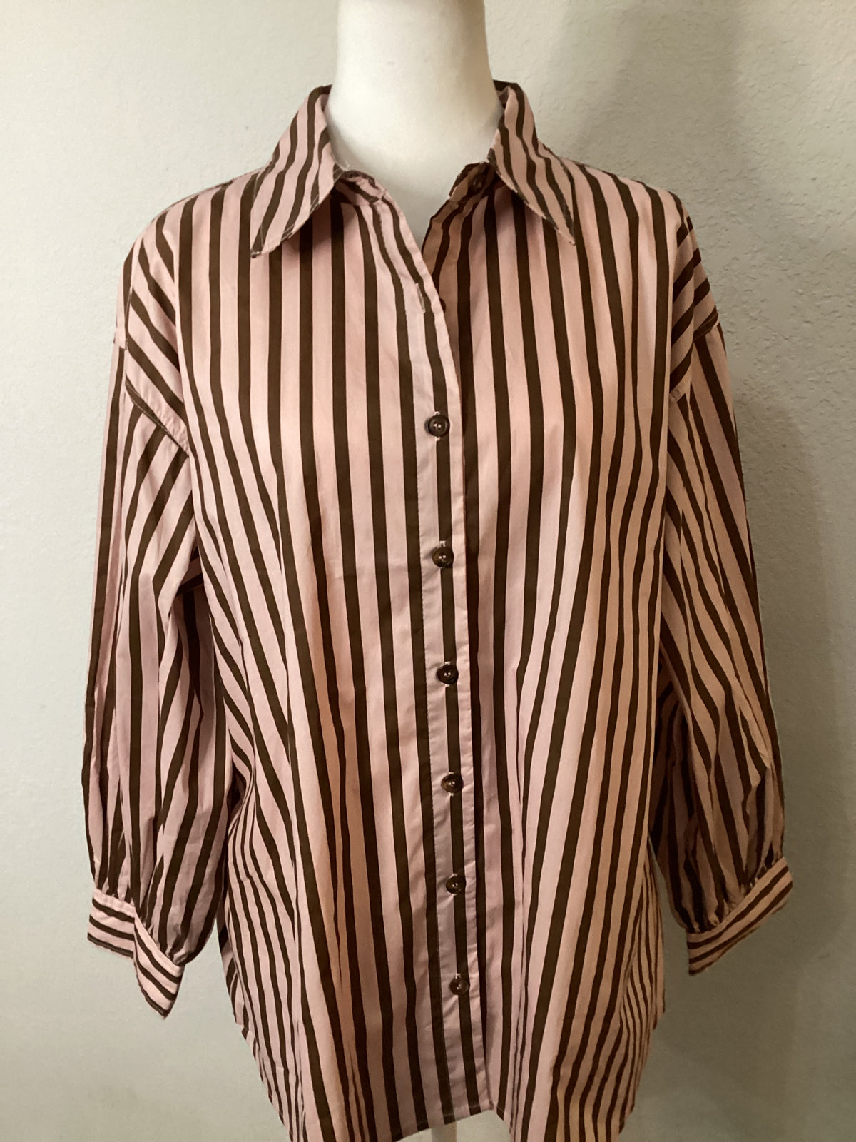 Pink and Brown Button Down