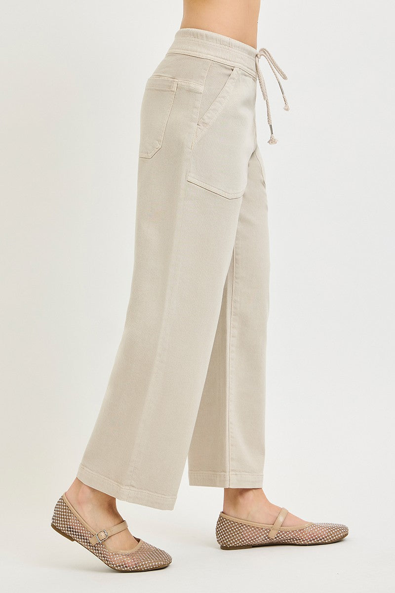 Slouchy Crop Baggy Jean (Almond)