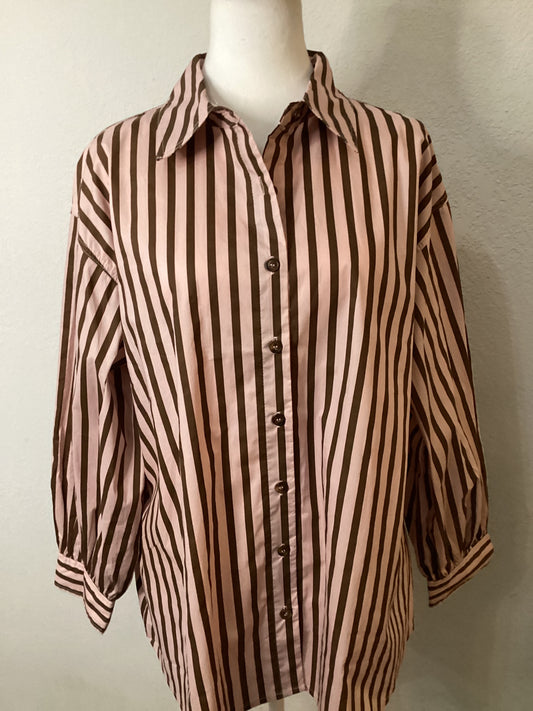 Pink and Brown Button Down