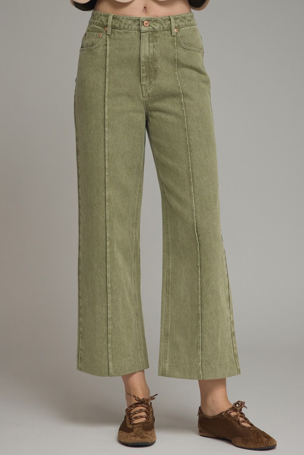 Perfect Olive Crop Denim