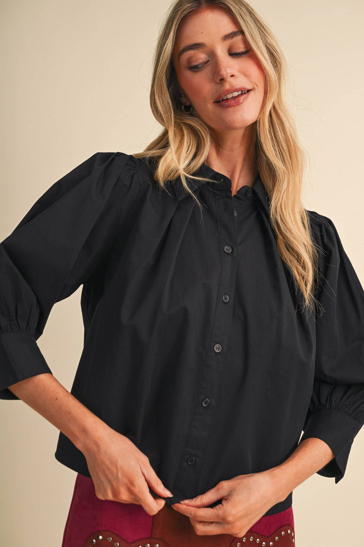 The Berry Button Down Top