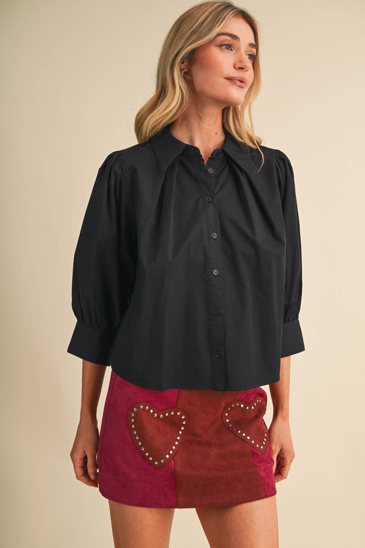 The Berry Button Down Top