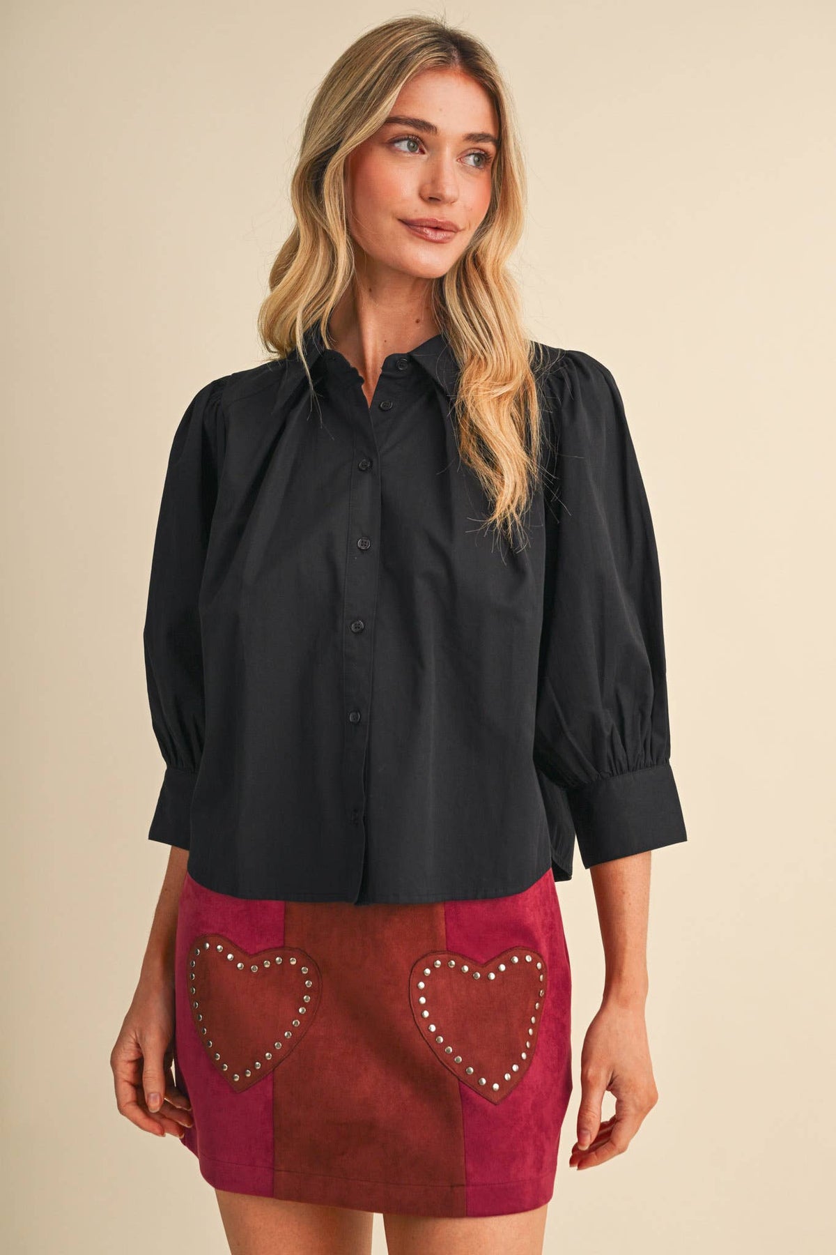 The Berry Button Down Top