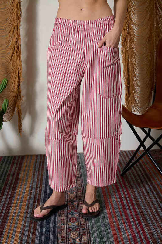 The Soda Shop Red/White Striped Pant