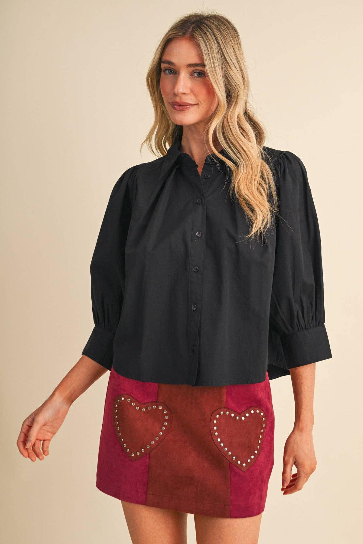 The Berry Button Down Top