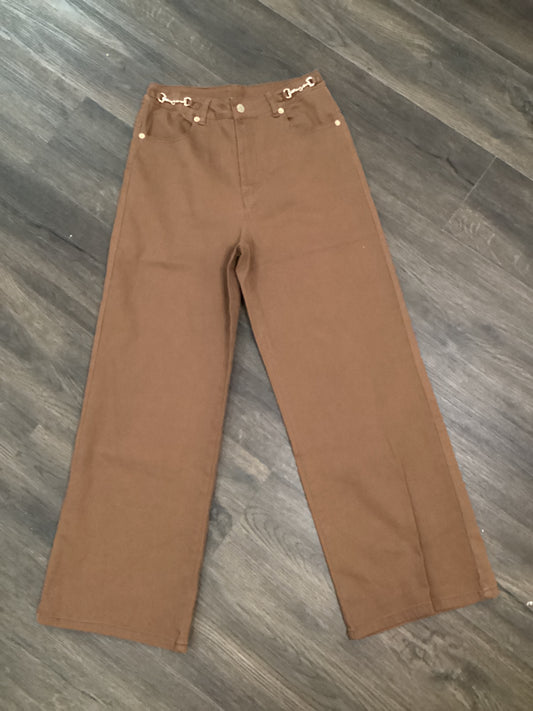 Brown Cropped Pant