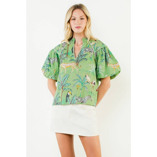 Kelly Green Safari Top