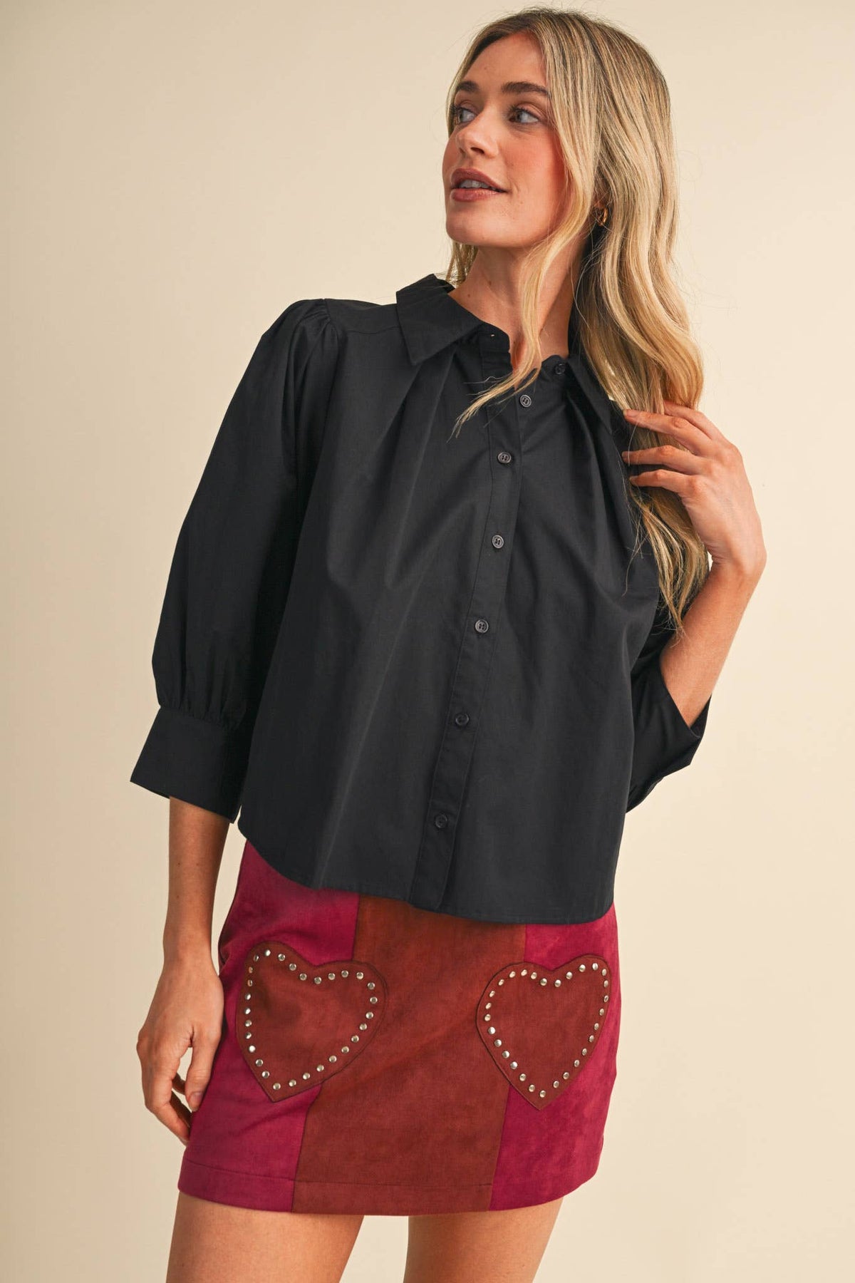 The Berry Button Down Top