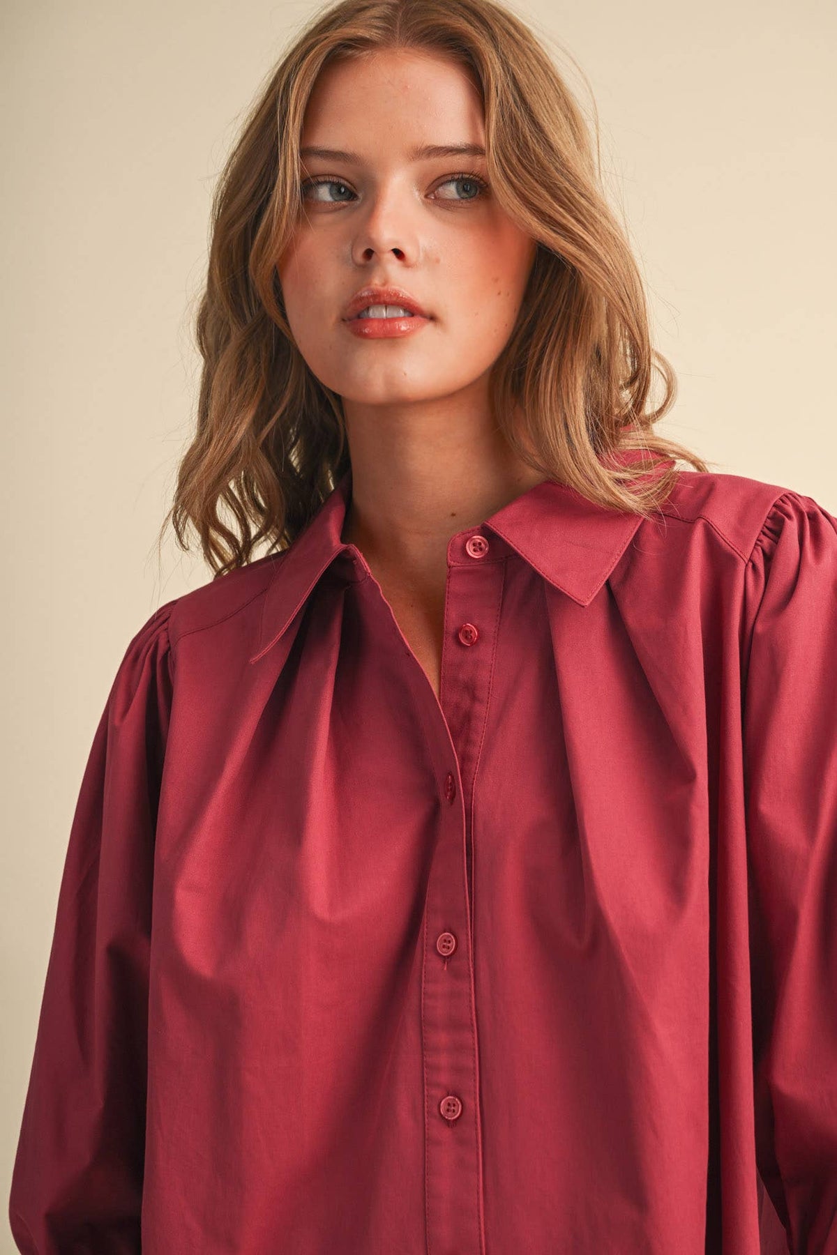 The Berry Button Down Top