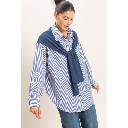 The Preppy Feaux Sweater Top