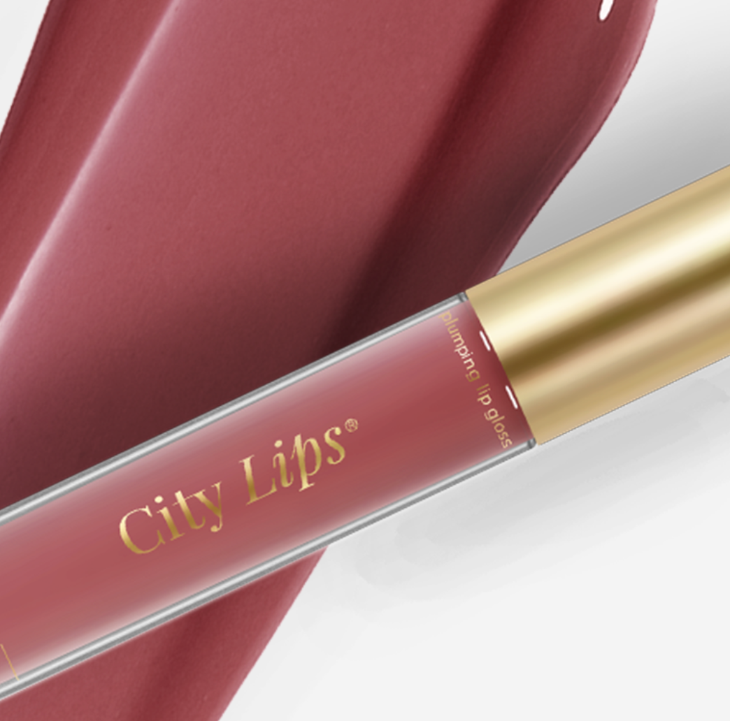 City Lips® - Plumping Lip Gloss - Crimson - Opaque Deep Rose