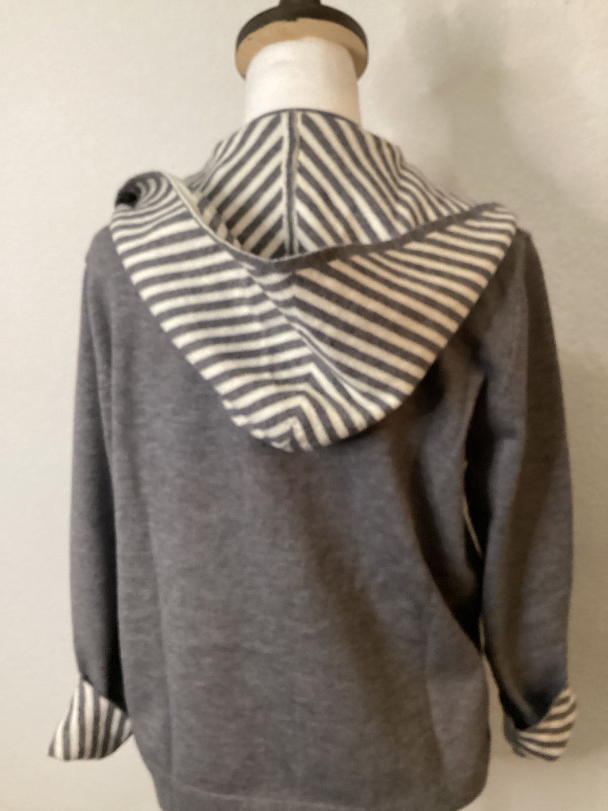 Gray with Stripe Sweater Tie