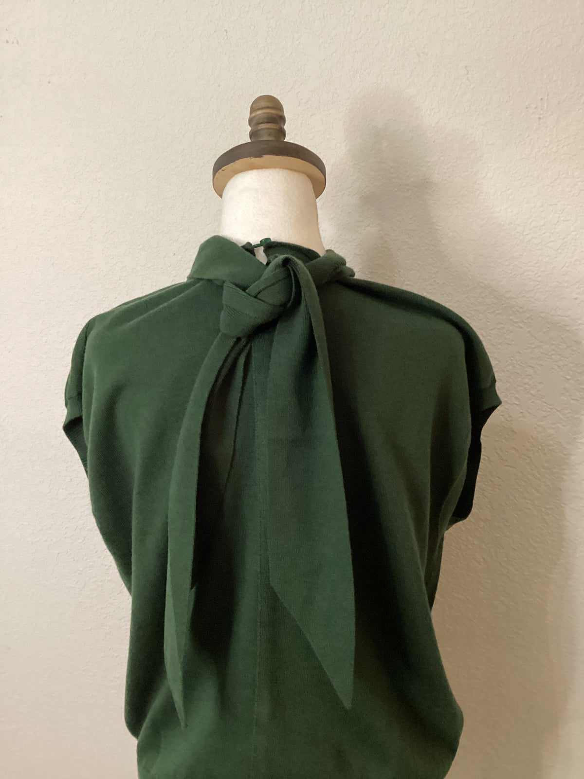 Green Sweater with Necktie