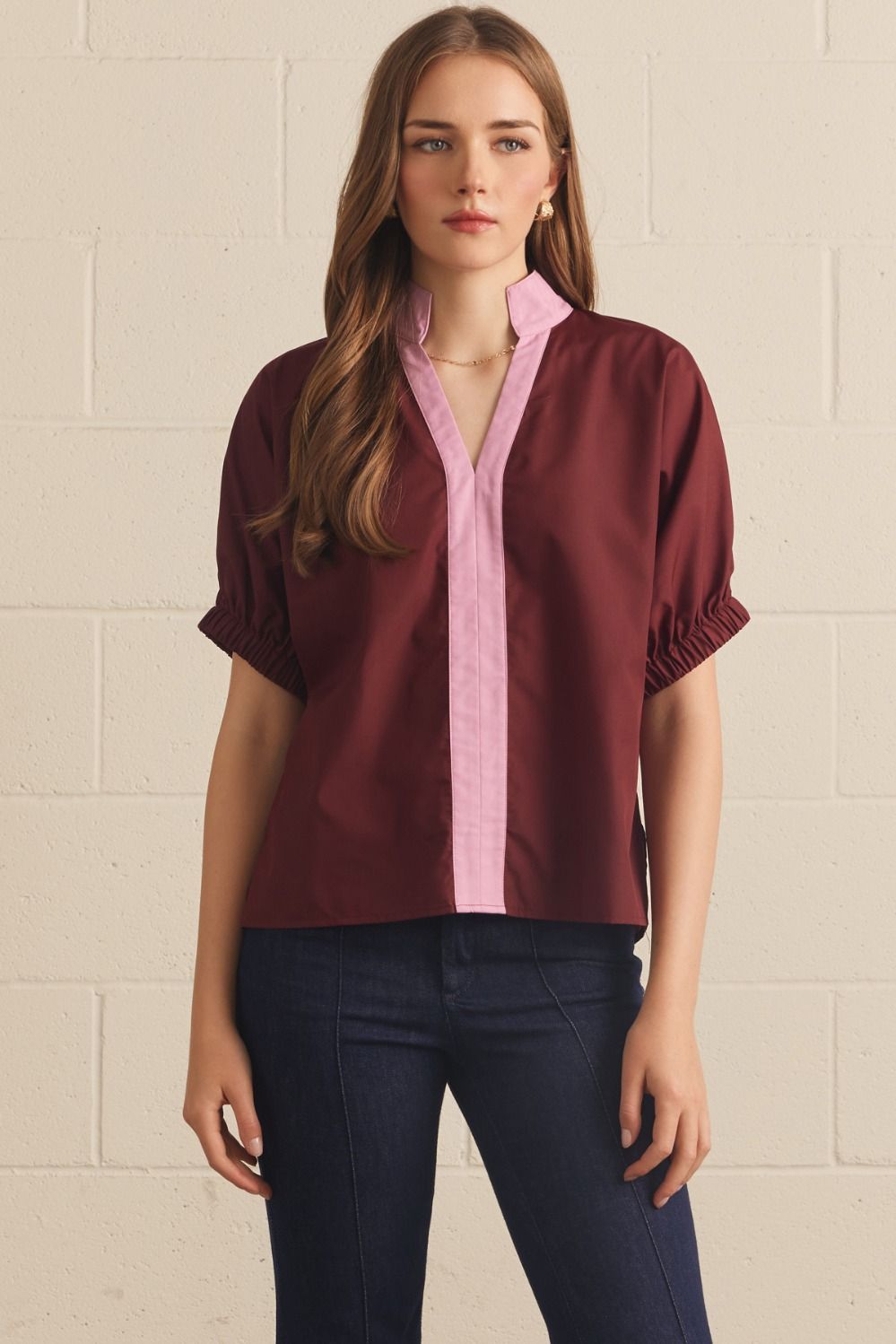 The On The Go Top Maroon