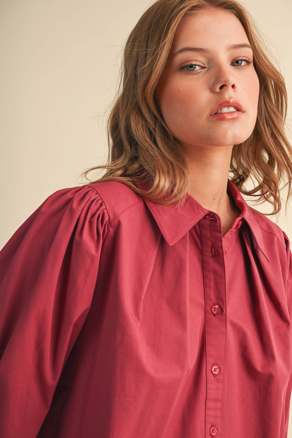 The Berry Button Down Top