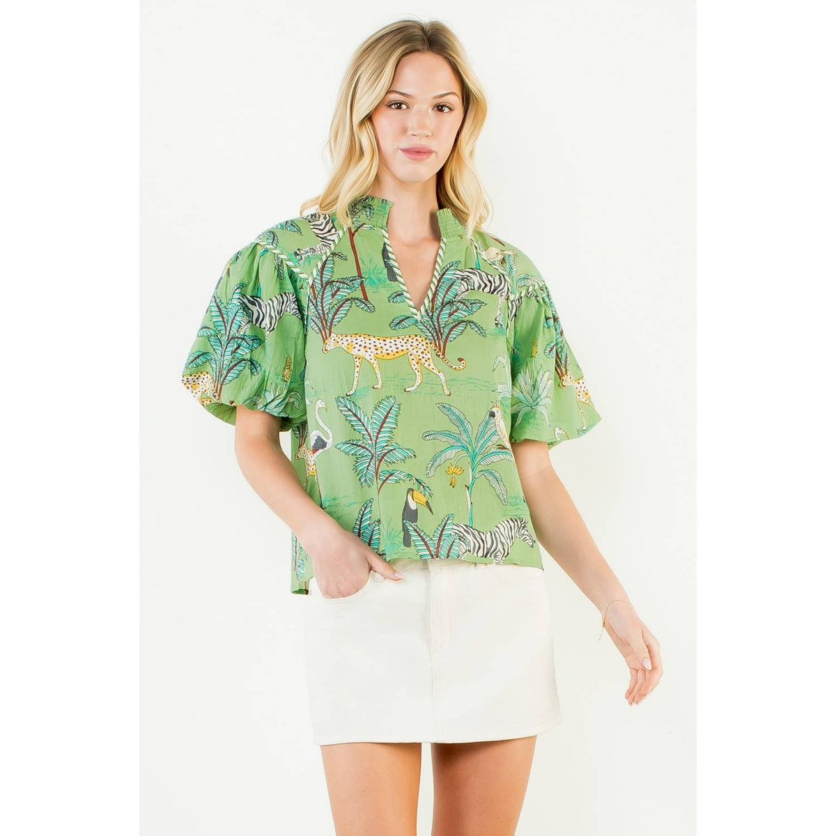 Kelly Green Safari Top